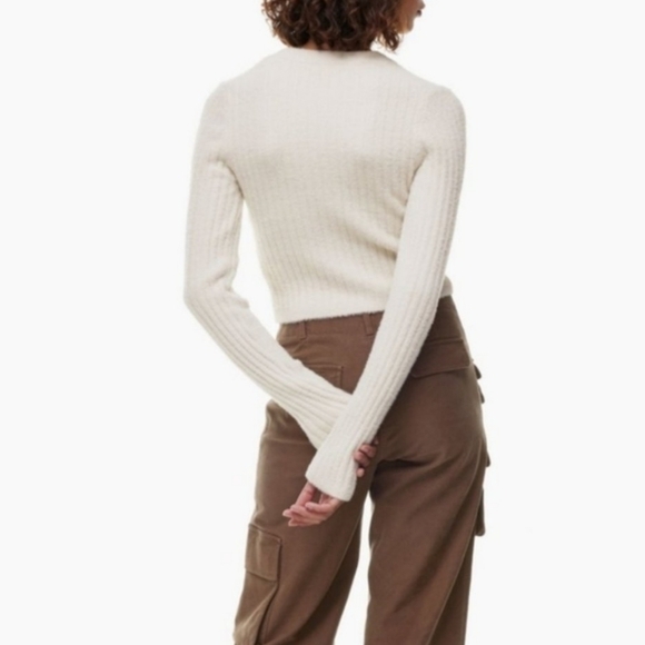 Wilfred Cream Ribbed Cardigan - Picture 2 of 14